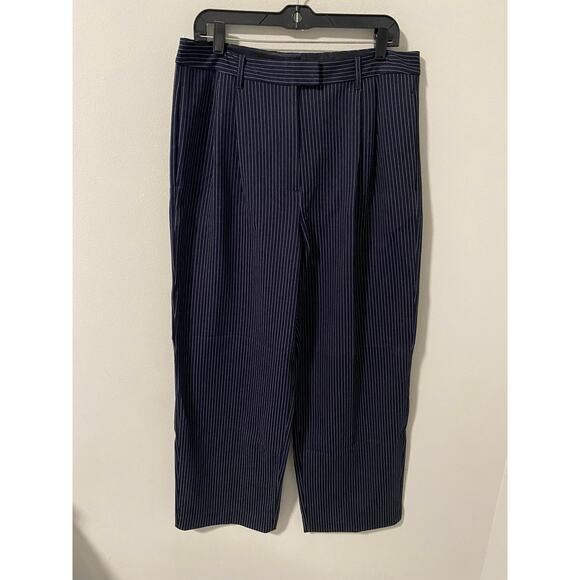 New Rag & Bone Navy Stripe Marianne Ponte Pants Size Large - Picture 1 of 5